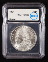 1921 Morgan Silver Dollar (ICG MS63) at PristineAuction.com