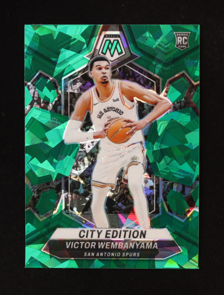 Victor Wembanyama 2023-24 Panini Mosaic Mosaic Green Ice City Edition #282