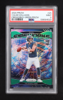 Caleb Williams 2024 Panini Prizm Fireworks Prizms Green #25 RC (PSA 9) at PristineAuction.com