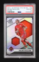 Erling Haaland 2021-22 Panini Mosaic Road to the FIFA World Cup Qatar Silver #56 (PSA 10) at PristineAuction.com