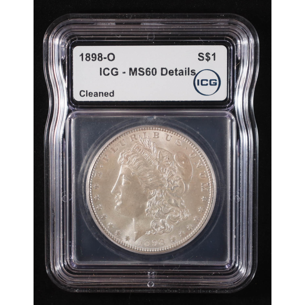 1898-O Morgan Silver Dollar (ICG MS60) at PristineAuction.com