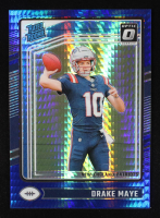 Drake Maye 2024 Donruss Optic Blue Hyper #229 RR RC at PristineAuction.com