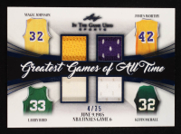 Magic Johnson / James Worthy / Larry Bird / Kevin McHale 2020 Leaf ITG Used Sports Greatest Games of All Time Navy Blue #GGAT12 #4/35 at PristineAuction.com