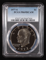 1977-S Eisenhower Silver Dollar - Deep Cameo Proof (PCGS PR69DCAM) at PristineAuction.com
