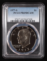 1977-S Eisenhower Silver Dollar - Deep Cameo Proof (PCGS PR69DCAM) at PristineAuction.com