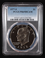 1977-S Eisenhower Silver Dollar - Deep Cameo Proof (PCGS PR69DCAM) at PristineAuction.com