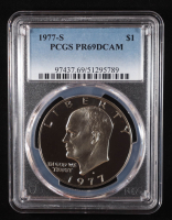 1977-S Eisenhower Silver Dollar - Deep Cameo Proof (PCGS PR69DCAM) at PristineAuction.com
