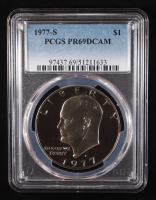 1977-S Eisenhower Silver Dollar - Deep Cameo Proof (PCGS PR69DCAM) at PristineAuction.com