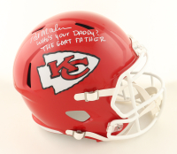 Patrick Mahomes Sr. Signed Chiefs Full-Size Speed Helmet Inscribed "Who's Your Daddy?" & "The Goat Father" (Schwartz) at PristineAuction.com