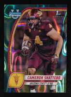 Cameron Skattebo 2024 Bowman Chrome University Teal Lava Refractors #37 RC at PristineAuction.com