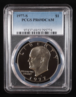 1977-S Eisenhower Silver Dollar - Deep Cameo Proof (PCGS PR69DCAM) at PristineAuction.com