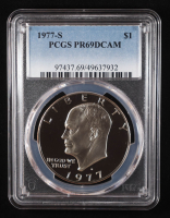 1977-S Eisenhower Silver Dollar - Deep Cameo Proof (PCGS PR69DCAM) at PristineAuction.com