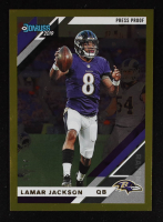 Lamar Jackson 2019 Donruss Press Proof Gold #25B #46/50 at PristineAuction.com