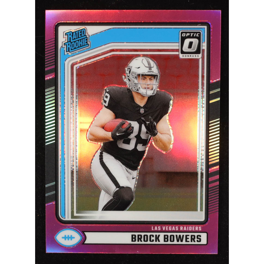 Brock Bowers 2024 Donruss Optic Rated Rookies Preview Pink #394 RC at PristineAuction.com