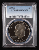 1977-S Eisenhower Silver Dollar - Deep Cameo Proof (PCGS PR69DCAM) at PristineAuction.com