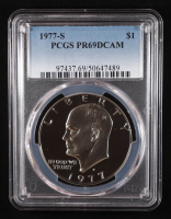 1977-S Eisenhower Silver Dollar - Deep Cameo Proof (PCGS PR69DCAM) at PristineAuction.com