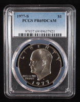 1977-S Eisenhower Silver Dollar - Deep Cameo Proof (PCGS PR69DCAM) at PristineAuction.com