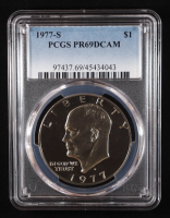 1977-S Eisenhower Silver Dollar - Deep Cameo Proof (PCGS PR69DCAM) at PristineAuction.com