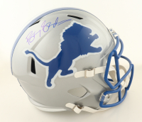 Barry Sanders Signed Lions Full-Size Throwback Speed Helmet (Schwartz) at PristineAuction.com