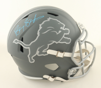 Barry Sanders Signed Lions Full-Size Slate Alternate Speed Helmet (Schwartz) at PristineAuction.com