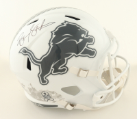 Barry Sanders Signed Lions Full-Size Salute To Service Alternate Speed Helmet (Schwartz) at PristineAuction.com