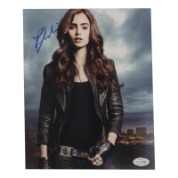 Lily Collins Signed 8x10 Photo (ACOA) at PristineAuction.com