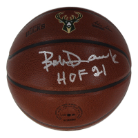 Bob Dandridge Signed Bucks Logo NBA Basketball Inscribed "HOF 21" (Schwartz) at PristineAuction.com