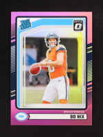 Bo Nix 2024 Donruss Optic Rated Rookies Preview Pink #369 RC at PristineAuction.com