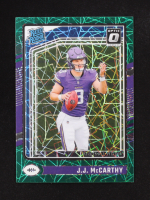 JJ McCarthy 2024 Donruss Optic Green Velocity #235 RR RC at PristineAuction.com