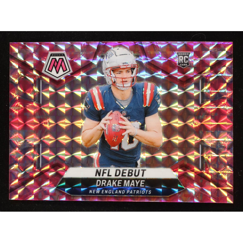 Drake Maye 2024 Panini Mosaic Mosaic Camo Pink #273 DEB RC at PristineAuction.com