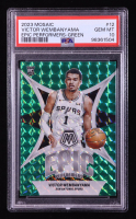 Victor Wembanyama 2023-24 Panini Mosaic Epic Performers Mosaic Green #12 RC (PSA 10) at PristineAuction.com