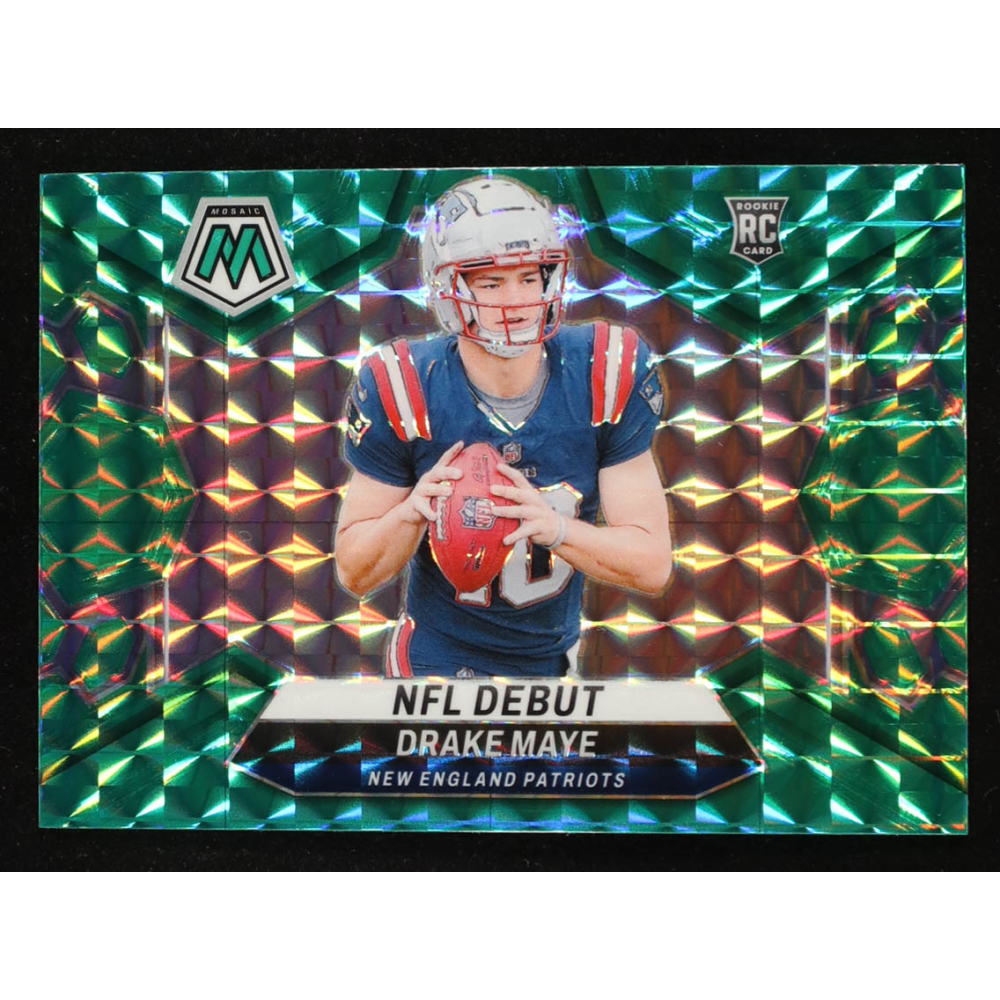 Drake Maye 2024 Panini Mosaic Mosaic Green #273 DEB RC at PristineAuction.com