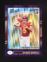 Jayden Daniels 2024 Donruss Optic Purple Shock #248 RR RC at PristineAuction.com