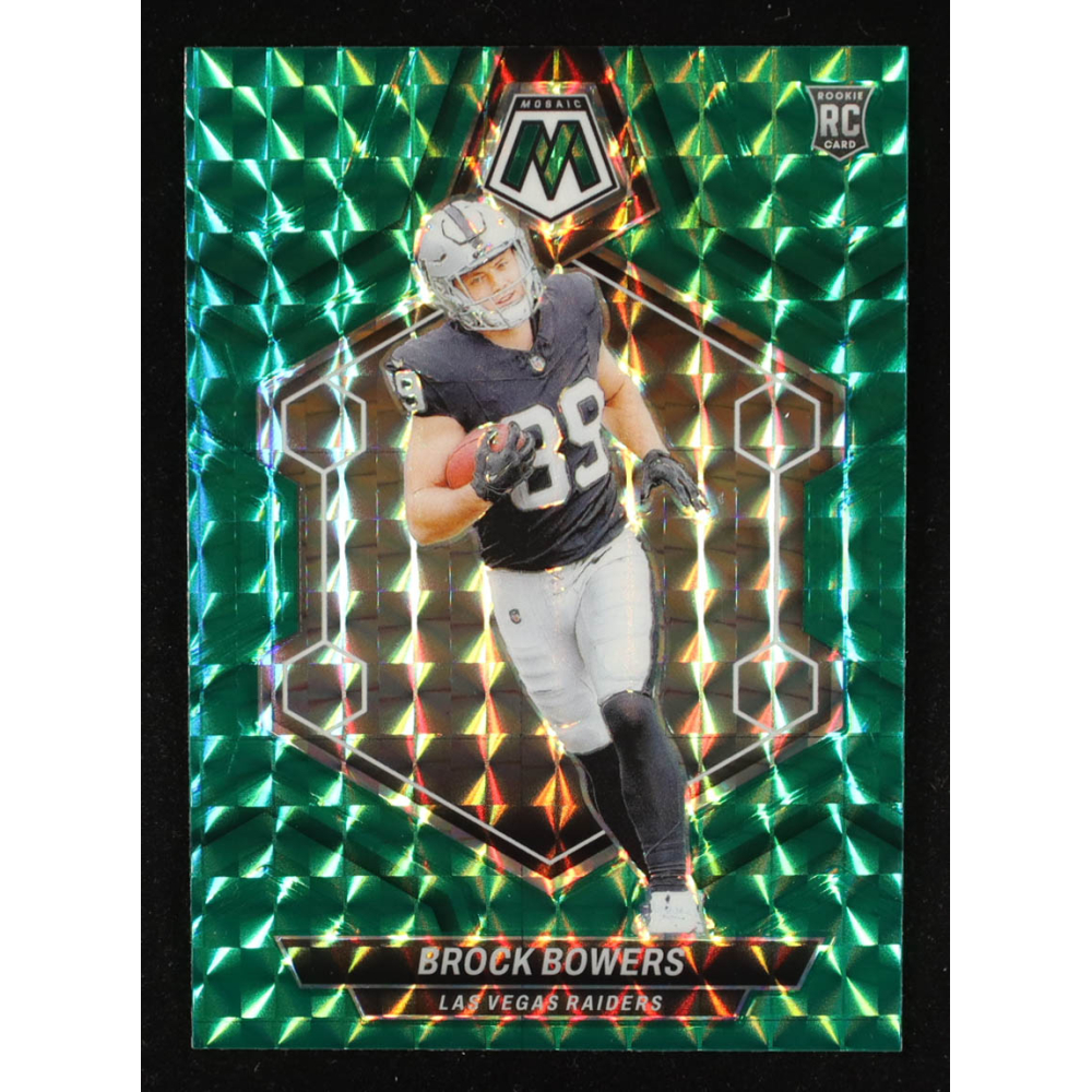 Brock Bowers 2024 Panini Mosaic Mosaic Green #313 RC at PristineAuction.com