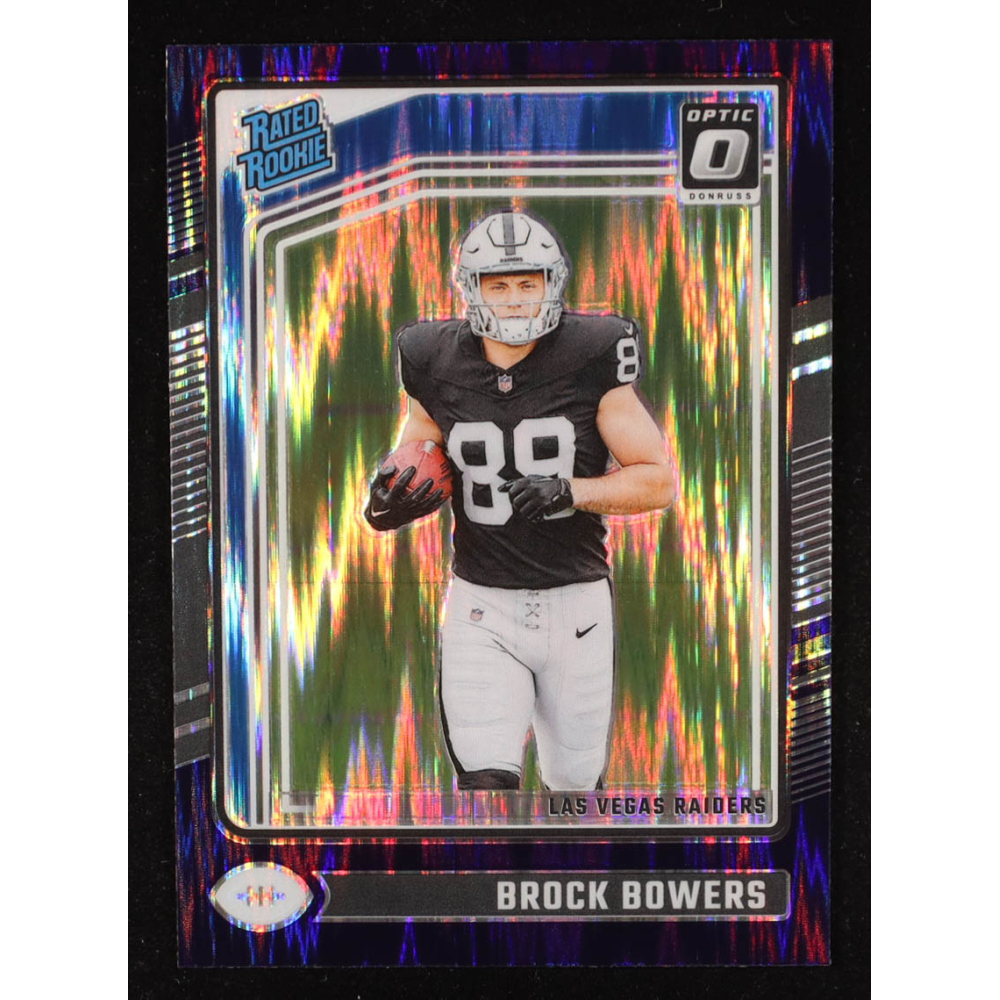 Brock Bowers 2024 Donruss Optic Purple Shock #215 RR RC at PristineAuction.com