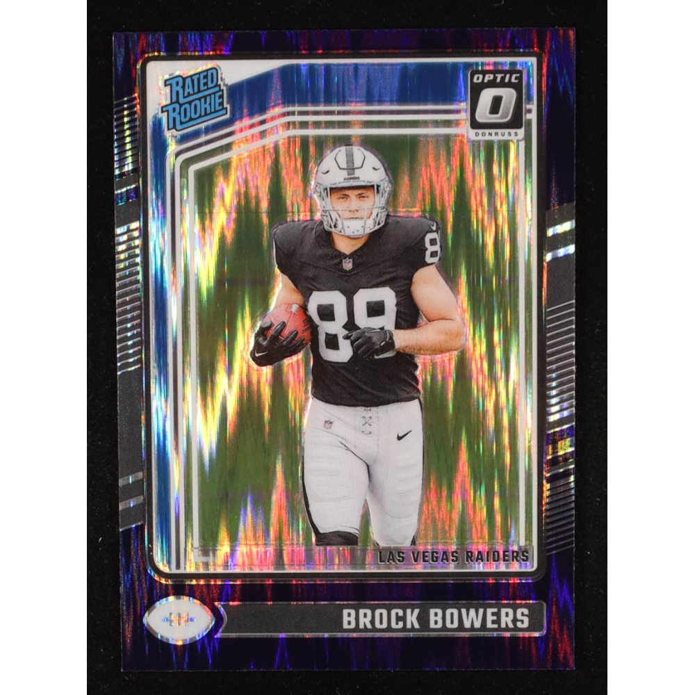 Brock Bowers 2024 Donruss Optic Purple Shock #215 RR RC at PristineAuction.com