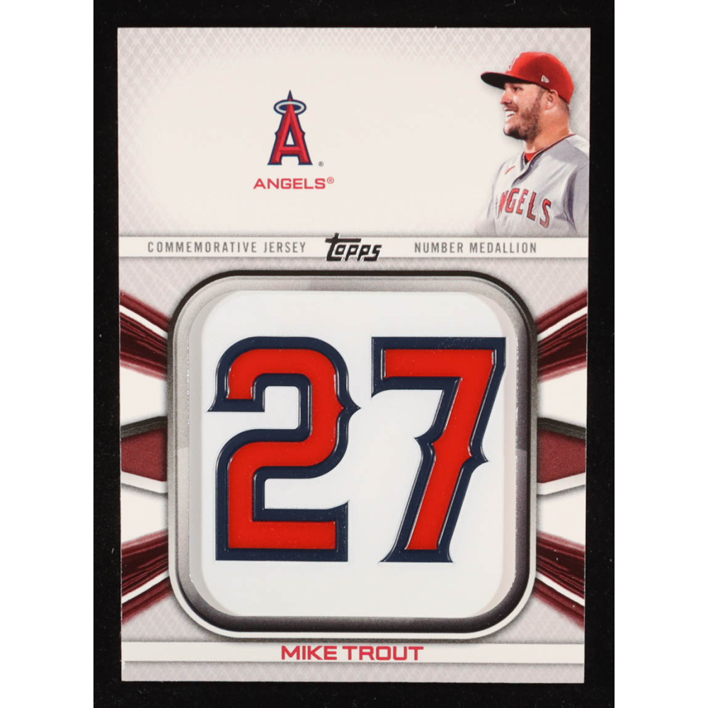 Mike Trout 2022 Topps Commemorative Player Jersey Number Medallions #JNMMT at PristineAuction.com