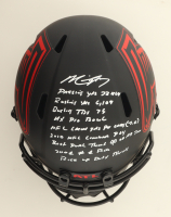 Michael Vick Signed Falcons Full-Size Eclipse Alternate Speed Helmet with Large Career Stat Inscription (JSA) at PristineAuction.com