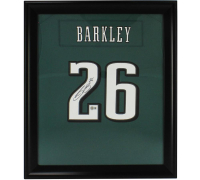 Saquon Barkley Signed Custom Framed Jersey (Beckett) at PristineAuction.com