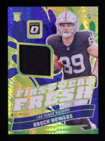 Brock Bowers 2024 Donruss Optic First Year Fresh Jerseys Blue Hyper #9 RC at PristineAuction.com