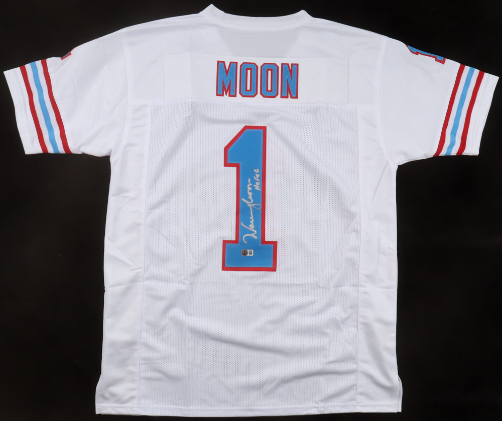 Warren Moon Signed Jersey Inscribed "HOF 06" (Beckett) at PristineAuction.com Warren Moon Signed Jersey Inscribed "HOF 06" (Beckett) at PristineAuction.com