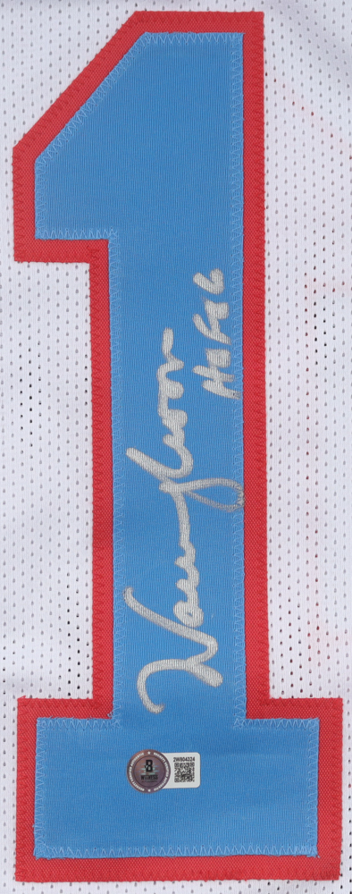 Warren Moon Signed Jersey Inscribed "HOF 06" (Beckett) at PristineAuction.com Warren Moon Signed Jersey Inscribed "HOF 06" (Beckett) at PristineAuction.com