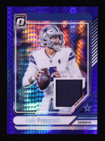 Dak Prescott 2024 Donruss Optic Donruss Threads Blue Hyper #2 at PristineAuction.com