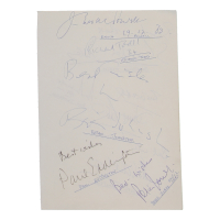 Entertainers and Politicians | 8x12 Album Page Signed by (9) with Don Durbridge, Richard Todd, Sheridan Morley (Beckett) at PristineAuction.com