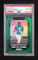 Brian Thomas Jr. 2024 Panini Prizm Emergent Prizms Green #12 RC (PSA 10) at PristineAuction.com