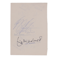 "Crossroads" Cast | 8x12 Album Page Signed by (7) with Gary Glitter, Cliff Michelmore, Ronald Allen (Beckett) at PristineAuction.com