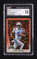 Jayden Daniels 2024 Leaf Collective Promo '90 Leaf Shimmer Orange #90B3 RC #25/299 (CGC 10) at PristineAuction.com