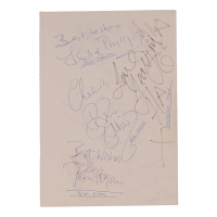 Entertainers and Politicians | 8x12 Album Page Signed by (9) with Leslie Phillips, Peter Blake, Georgina Hale (Beckett) at PristineAuction.com
