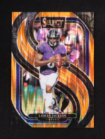 Lamar Jackson 2024 Select Prizm Orange Shock #121 #350/399 at PristineAuction.com