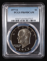 1977-S Eisenhower Silver Dollar - Deep Cameo Proof (PCGS PR69DCAM) at PristineAuction.com